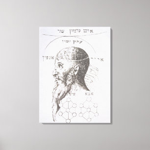Het hoofd van Adam Kadmon, kopie van een afbeeldin Canvas Afdruk