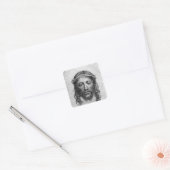 Het hoofd van Christus, 1735 Vierkante Sticker (Envelop)