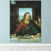 Het hoofd van Christus van Leonardo Da Vinci Canvas Afdruk (Insitu (Houten vloer))