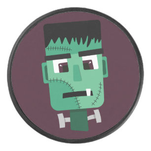 Het hoofd van het monster van Frankenstein Hockey Puck