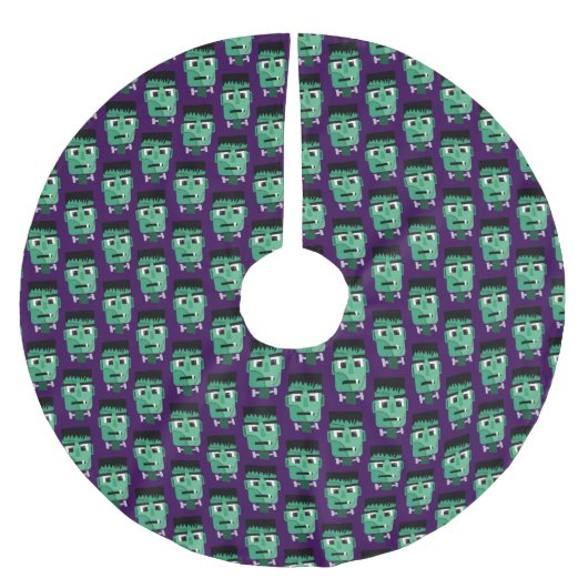 Het hoofd van het monster van Frankenstein Kerstboom Rok (Voorkant)