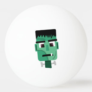 Het hoofd van het monster van Frankenstein Pingpongballen