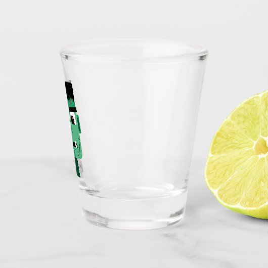 Het hoofd van het monster van Frankenstein Shot Glas (Rechts)