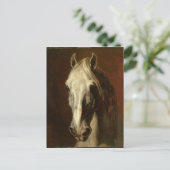 Het hoofd van het witte paard van Theodore Gericau Briefkaart (Staand voorkant)
