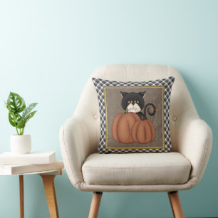 Het hoofdkussen van het Kat van de herfst Kussen