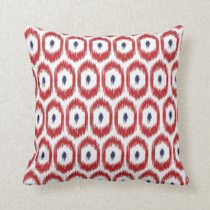 Het Hoofdkussen van het rood en van de Marine iKat Kussen