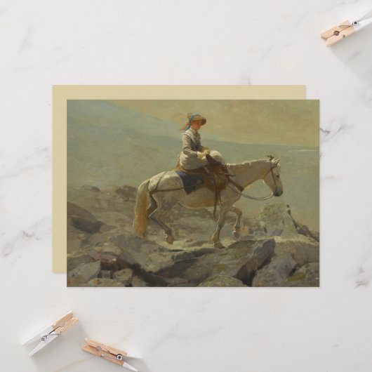 Het hoofdstel pad, witte bergen (Winslow Homer) Kaart (Voorkant / Achterkant in situ)