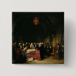 Het hoofdstuk van de Orde van Sint-Janskruid van J Vierkante Button 5,1 Cm