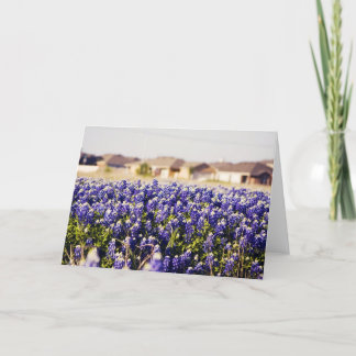 Het hoogtepunt van de buurt van bluebonnets bedankkaart