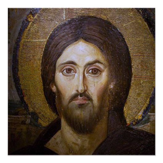 HET HOOGZIEK VAN JESUS SACRED ICON PERFECT POSTER (Voorkant)