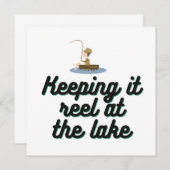 Het houden van de rol in het meer bedankkaart (Voorkant / Achterkant)