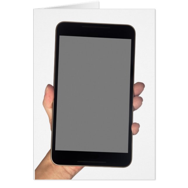 Het houden van een fablet (Voorkant)