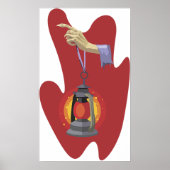 Het houden van een Lantaar Poster (Voorkant)