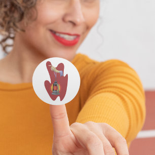 Het houden van een Lantaar Ronde Sticker
