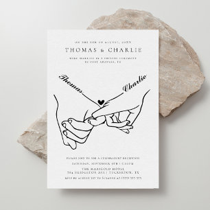 Het houden van Handen Minimaal Casual Elopement Br Kaart