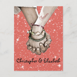 Het houden van Hands Lovers Gepersonaliseerd Briefkaart