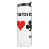 Het houden van het bieden Levend Redouble 4 Kaart Thermosbeker (Gedraaid links)