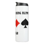 Het houden van het bieden Levend Redouble 4 Kaart Thermosbeker (Geroteerd rechts)