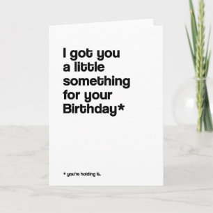 Het houden van het Funny Birthday Card Kaart
