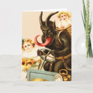 Het houden van Krampus Feestdagen Kaart
