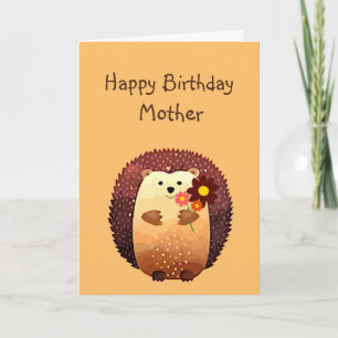 Het houden van moeder Birthday Cute Hegg Animal Kaart