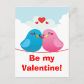 Het houdende van Paar van de Vogel Feestdagenkaart (Voorkant)