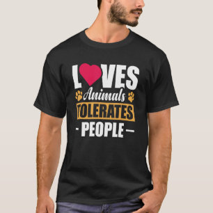 Het houdt van dieren tolt mensen t-shirt