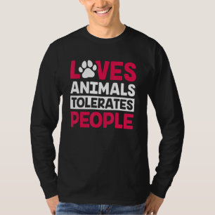 Het houdt van dieren tolt mensen t-shirt