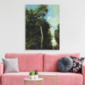 Het hout op de Cote de Grace in Honfleur Canvas Afdruk (Insitu (Woonkamer))