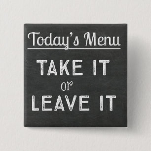 Het huidige menu-alkboard vierkante button 5,1 cm