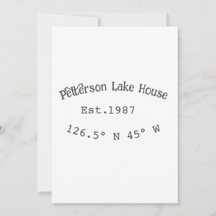 Het huis aan het meer. Datum jaar aangepaste coörd Kaart