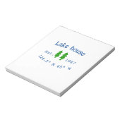 Het huis aan het meer. Datum jaar aangepaste coörd Notitieblok (Gedraaid)