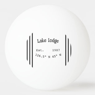 Het huis aan het meer. Datum jaar aangepaste coörd Pingpongballen
