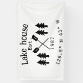 Het huis aan het meer. Datum jaar aangepaste coörd Spandoek (Verticaal)