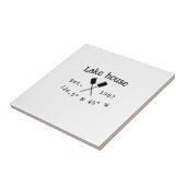 Het huis aan het meer. Datum jaar aangepaste coörd Tegeltje (Zijkant)