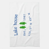 Het huis aan het meer. Datum jaar aangepaste coörd Theedoek (Verticaal)