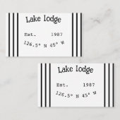 Het huis aan het meer. Datum jaar aangepaste coörd Visitekaartje (Voorkant / Achterkant)