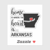 Het huis Arkansas is waar het hart is Sticker (Vel)