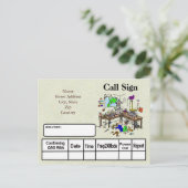 Het huis brouwt Kaart QSL van de Ham van de (Staand voorkant)