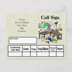 Het huis brouwt Kaart QSL van de Ham van de