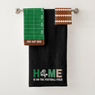 Het huis is op de de handdoekset van het Gebied va Bad Handdoek