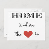 Het huis is waar het Hart is Briefkaart (Voorkant / Achterkant)