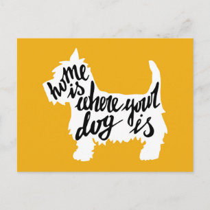 Het huis is waar Uw Hond is Briefkaart