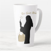 Het huis Medium Tall Mok- w gouden tas Latte Mok (Rechterhoek)