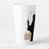 Het huis Medium Tall Mok- w gouden tas Latte Mok (Voorkant)