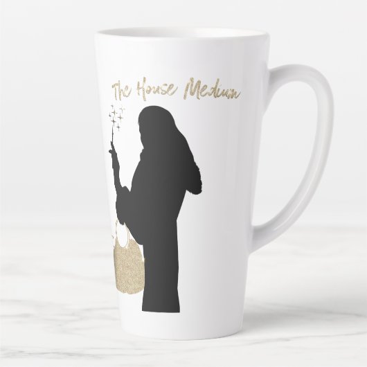 Het huis Medium Tall Mok- w gouden tas Latte Mok (Rechts)