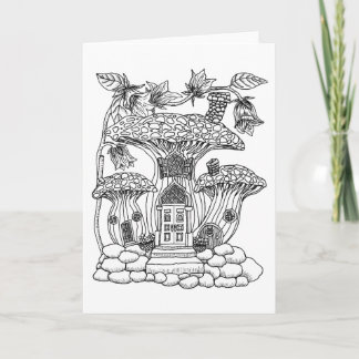 Het Huis van de Fee van de paddestoel kleurt Leeg Kaart