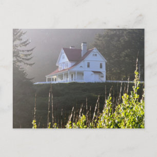 Het huis van de houder briefkaart