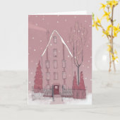 Het huis van de winter kaart (Gele Bloem)