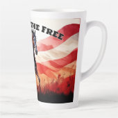 Het huis van het vrije paard latte mok (Rechts)